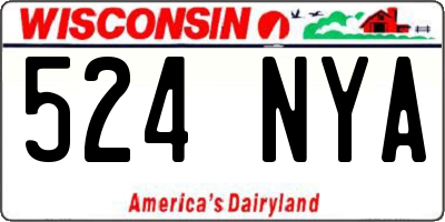 WI license plate 524NYA