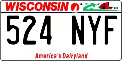 WI license plate 524NYF