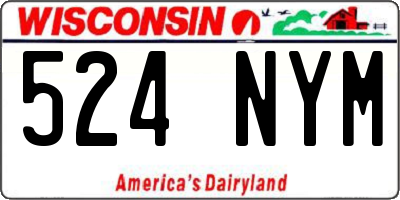 WI license plate 524NYM