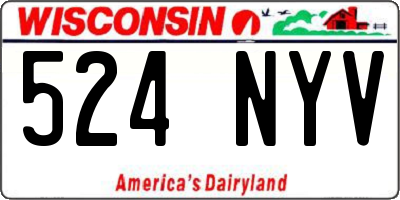 WI license plate 524NYV