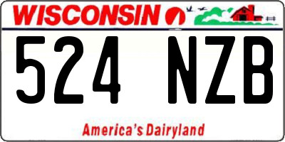 WI license plate 524NZB