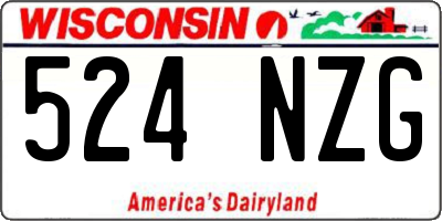 WI license plate 524NZG