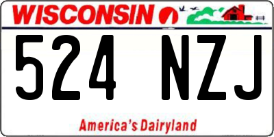 WI license plate 524NZJ