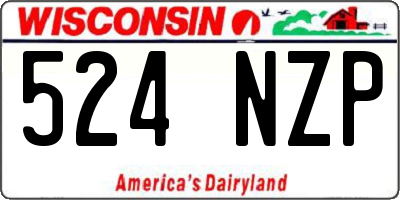 WI license plate 524NZP