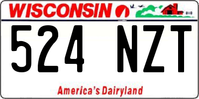 WI license plate 524NZT