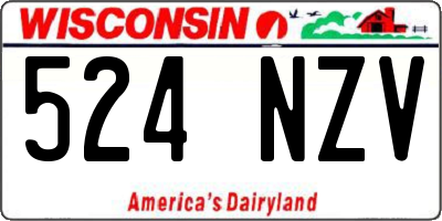 WI license plate 524NZV