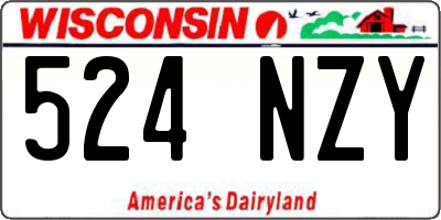WI license plate 524NZY