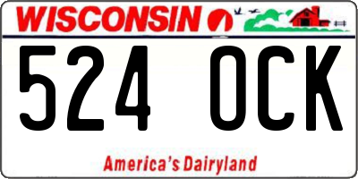 WI license plate 524OCK