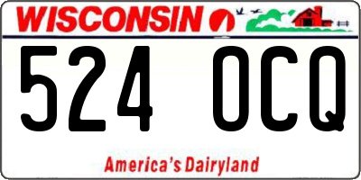 WI license plate 524OCQ