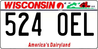 WI license plate 524OEL