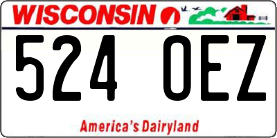 WI license plate 524OEZ