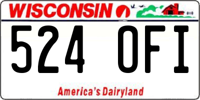 WI license plate 524OFI