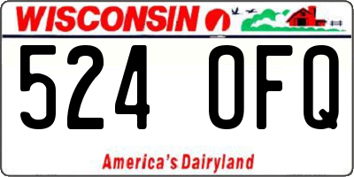 WI license plate 524OFQ