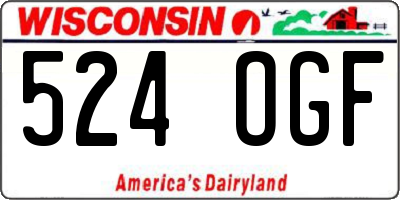 WI license plate 524OGF