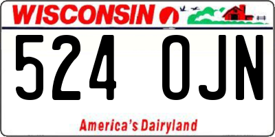 WI license plate 524OJN