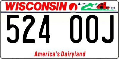 WI license plate 524OOJ