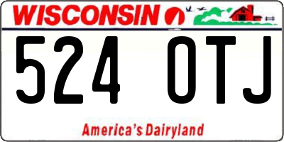 WI license plate 524OTJ
