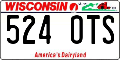 WI license plate 524OTS
