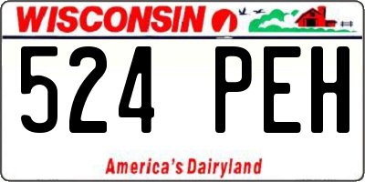 WI license plate 524PEH