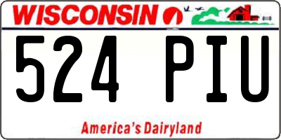 WI license plate 524PIU
