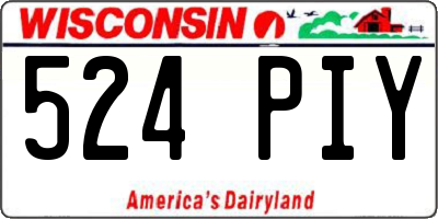 WI license plate 524PIY