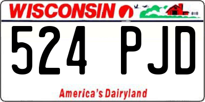 WI license plate 524PJD