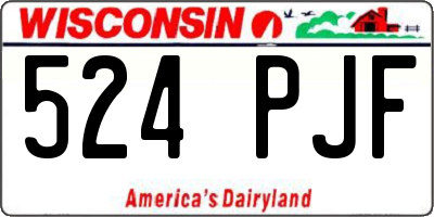 WI license plate 524PJF