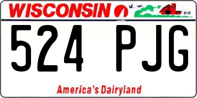 WI license plate 524PJG