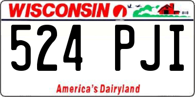 WI license plate 524PJI