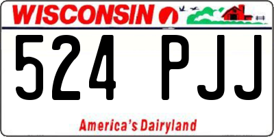 WI license plate 524PJJ