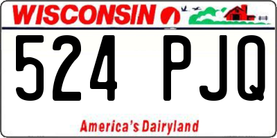 WI license plate 524PJQ
