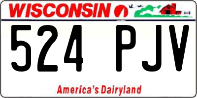 WI license plate 524PJV