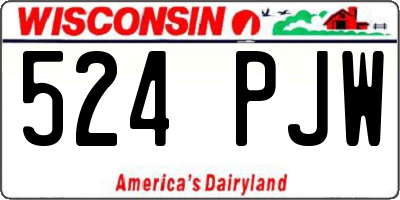 WI license plate 524PJW