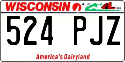 WI license plate 524PJZ