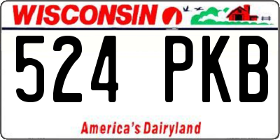 WI license plate 524PKB