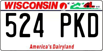 WI license plate 524PKD