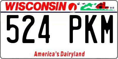 WI license plate 524PKM
