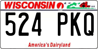 WI license plate 524PKQ
