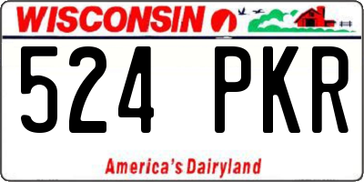 WI license plate 524PKR