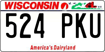 WI license plate 524PKU