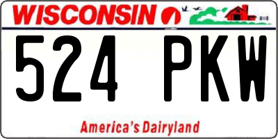 WI license plate 524PKW