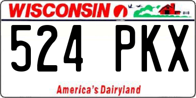WI license plate 524PKX
