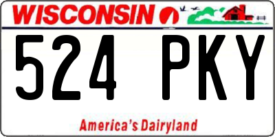 WI license plate 524PKY