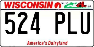 WI license plate 524PLU