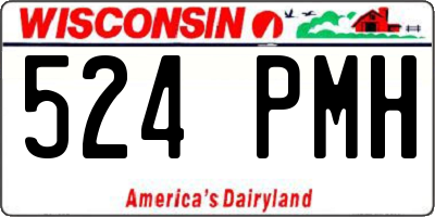 WI license plate 524PMH