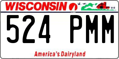 WI license plate 524PMM
