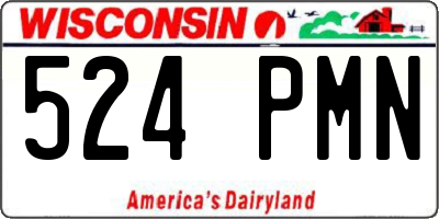 WI license plate 524PMN