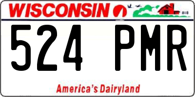 WI license plate 524PMR