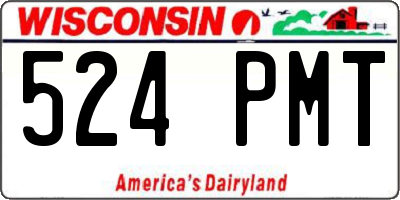WI license plate 524PMT