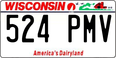 WI license plate 524PMV